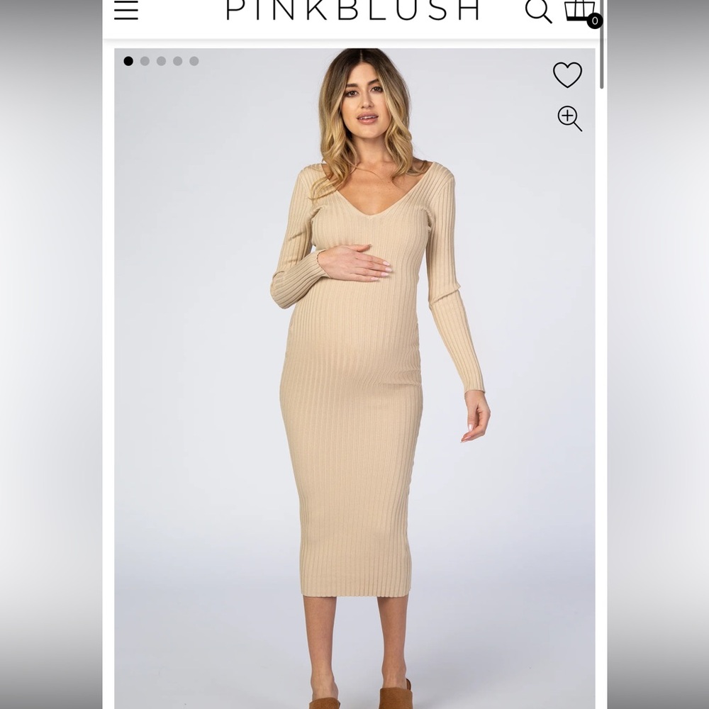 Never worn pink blush maternity dress